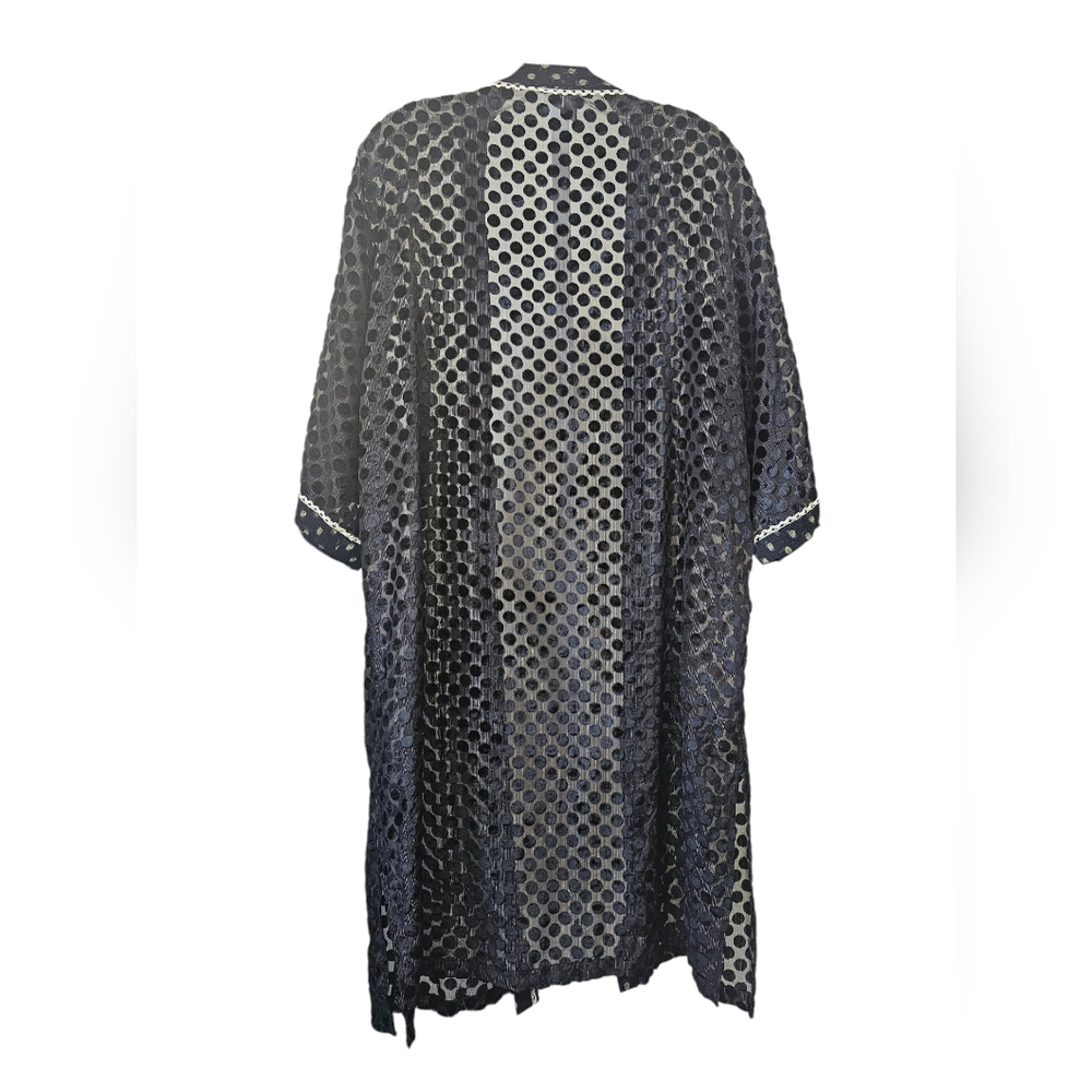 Bl^nk London Viscose Polkadot Kimono Coverup Robe -One Size